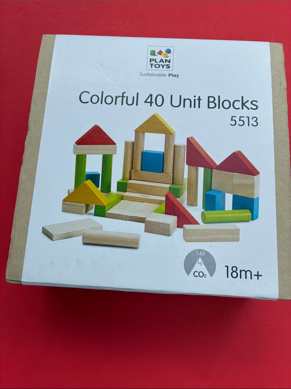 Plan Toys - COLORFUL UNIT BLOCKS (incomplete…32, not 40 blocks)